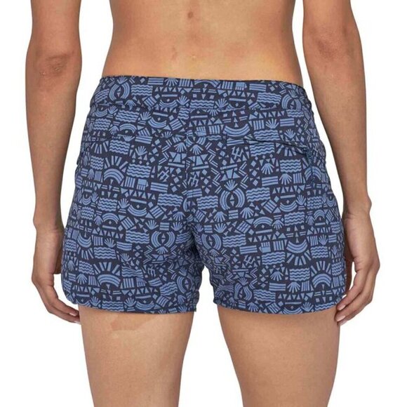 Patagonia Women's Protected Peaks/Navy Blue Wavefarer Board Shorts - Picture 5 of 10